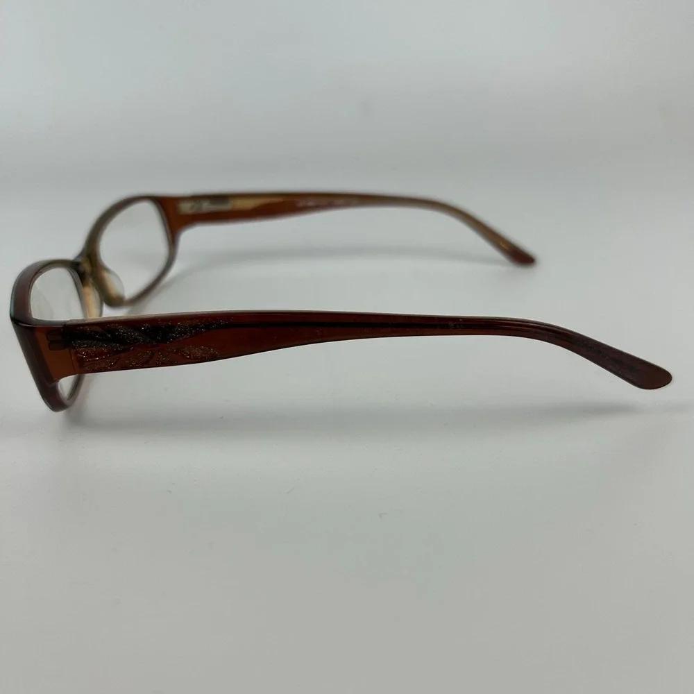 Saks Fifth Avenue 224 0STD Women's Eyeglasses Frame Brown Plastic Full Rim 135mm